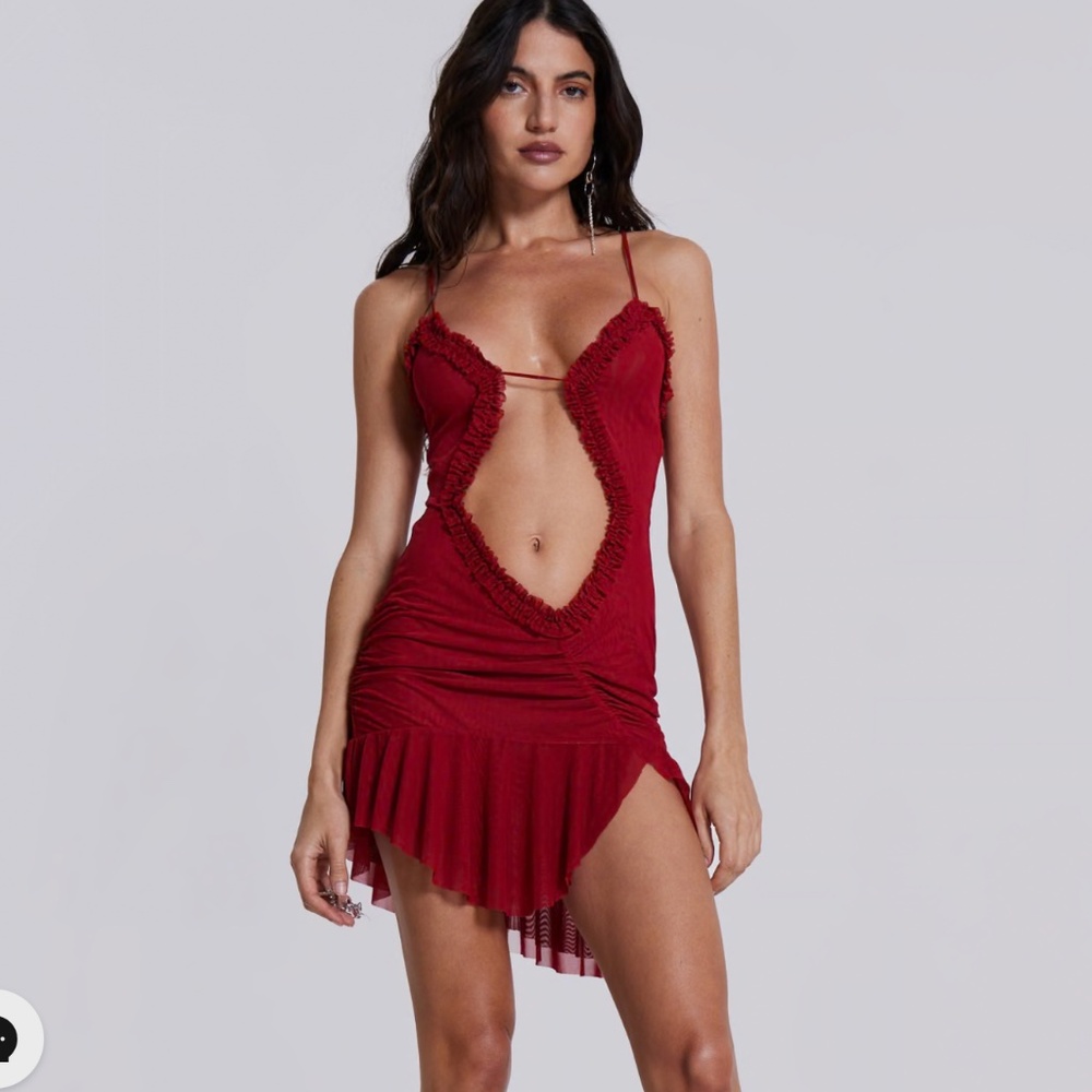 Jaded London Scarlett Red Mini Fatale Dress